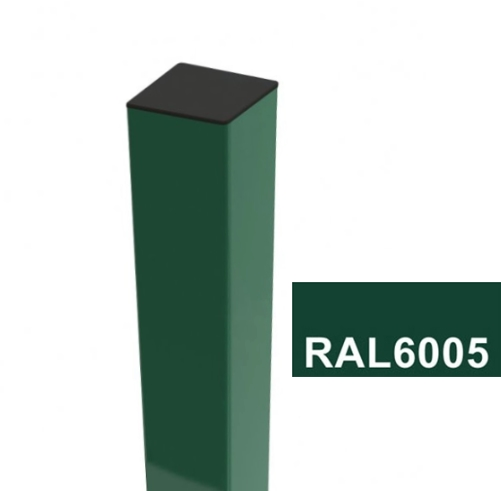 Nelikantpost puitaiale RAL6005 60x60mm