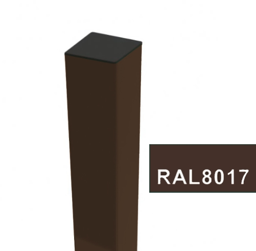 Nelikantpost puitaiale RAL8017 80x80mm